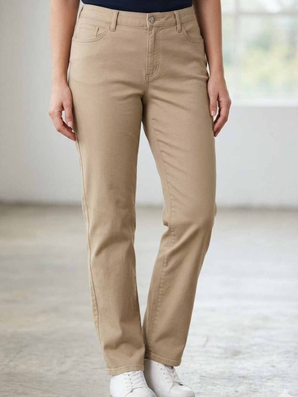 Gloria Vanderbilt Amanda Style Beige Casual Jean Pants
